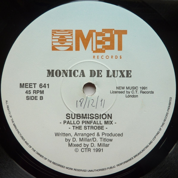 Monica De Luxe - Love On My Mind / Submission | Meet Records (MEET 641) - 3