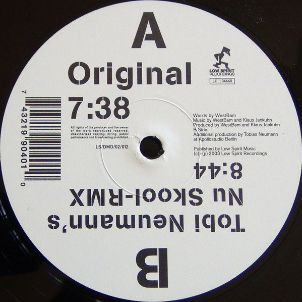 WestBam - Recognize | Low Spirit Recordings (LS/DMD/02/012) - 2 WestBam - Recognize | Low Spirit Recordings (LS/DMD/02/012) - 2