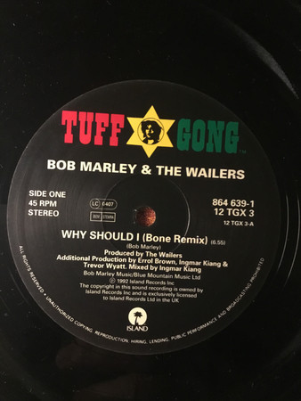 Bob Marley - Why Should I / Exodus | Tuff Gong (12 TGX 3) - 2 Bob Marley - Why Should I / Exodus | Tuff Gong (12 TGX 3) - 2