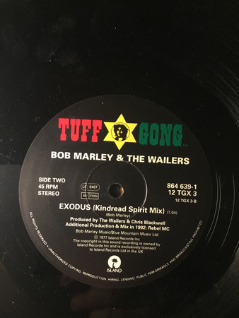 Bob Marley - Why Should I / Exodus | Tuff Gong (12 TGX 3) - 3 Bob Marley - Why Should I / Exodus | Tuff Gong (12 TGX 3) - 3