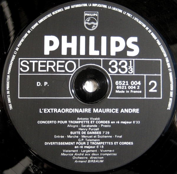 Maurice André - L'extraordinaire Maurice André | Philips (6521 004) - 4