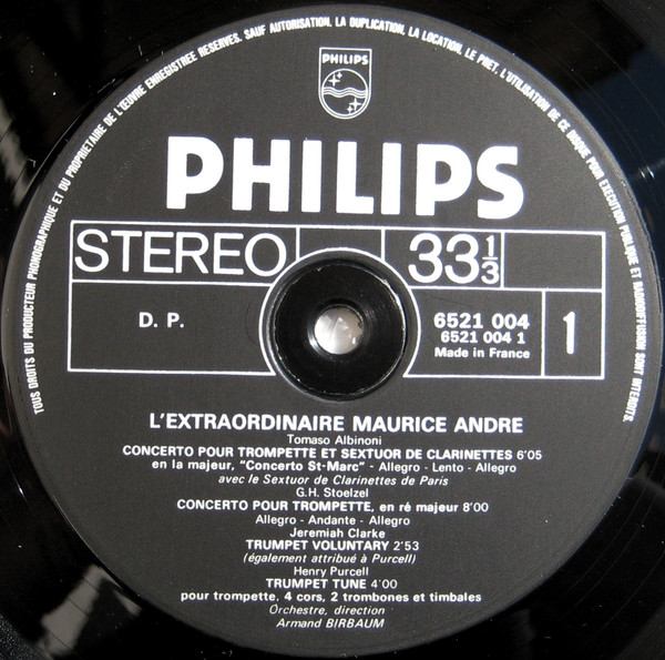 Maurice André - L'extraordinaire Maurice André | Philips (6521 004) - 3