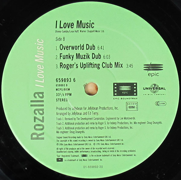 Rozalla - I Love Music | Epic (659893 6) - 4 Rozalla - I Love Music | Epic (659893 6) - 4