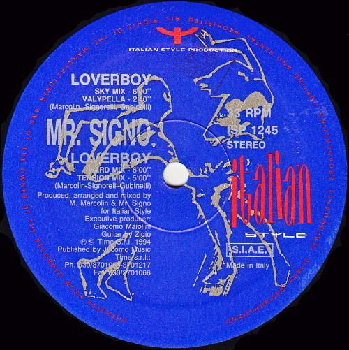 Mr. Signo - Loverboy | Italian Style Production (ISP 1245)