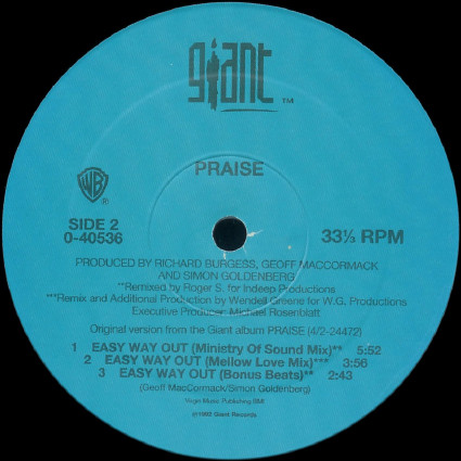 Praise - Easy Way Out | Giant Records (0-40536) - 4