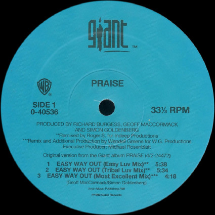 Praise - Easy Way Out | Giant Records (0-40536) - 3