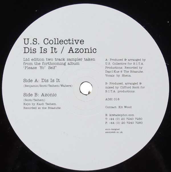 U.S. Collective - Dis Is It / Azonic | SI Project (ADSI 016) - main