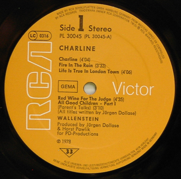 Wallenstein - Charline | RCA Victor (PL 30045) - 3