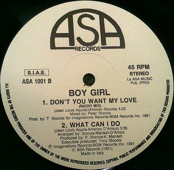 Boy Girl - Don't You Want My Love | ASA Records (ASA 1001) - 2 Boy Girl - Don't You Want My Love | ASA Records (ASA 1001) - 2