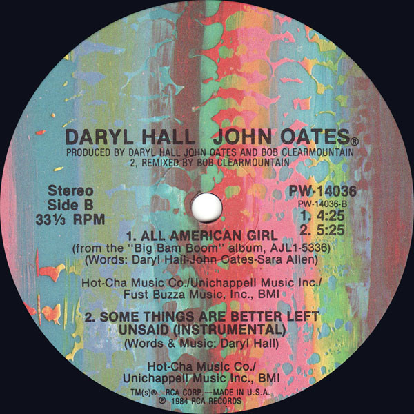 Daryl Hall & John Oates - Some Things Are Better Left Unsaid | RCA (PW 14036) - 4 Daryl Hall & John Oates - Some Things Are Better Left Unsaid | RCA (PW 14036) - 4