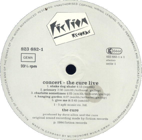 The Cure - Concert - The Cure Live | Fiction Records (823 682-1) - 3