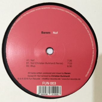 Barem - Nuf | Fun Records (FUN 003) - main Barem - Nuf | Fun Records (FUN 003) - main
