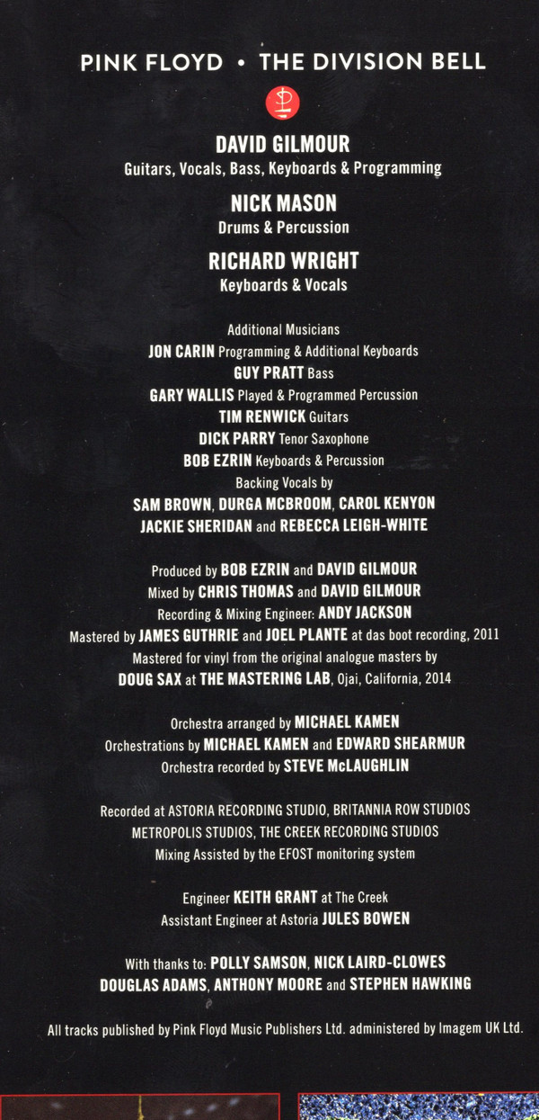 Pink Floyd - The Division Bell | Pink Floyd Records (PFRLP14) - 17 Pink Floyd - The Division Bell | Pink Floyd Records (PFRLP14) - 17