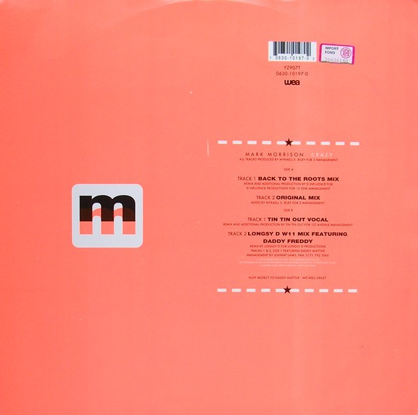 Mark Morrison - Crazy | WEA (YZ907T) - 2