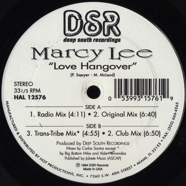 Marcy Lee - Love Hangover | Deep South Recordings (HAL 12576)