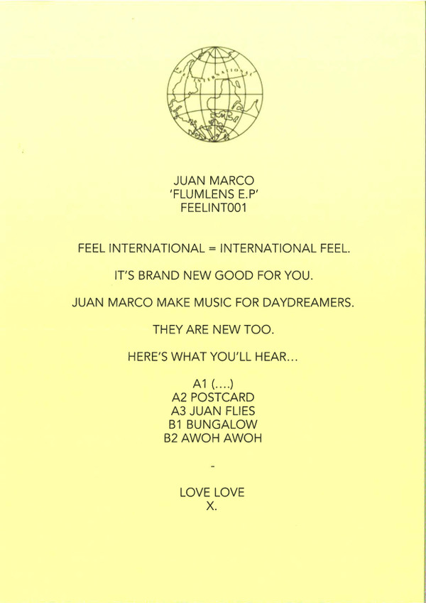 Juan Marco - Flumlens EP | Feel International (FEELI001) - 2 Juan Marco - Flumlens EP | Feel International (FEELI001) - 2