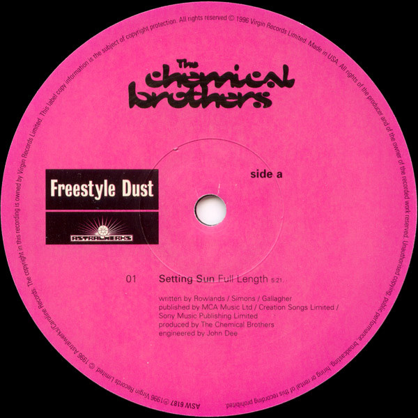 The Chemical Brothers - Setting Sun | Astralwerks (ASW 6187) - 2