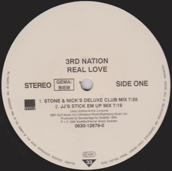 3rd Nation - Real Love (Mixes) | WEA (0630-12679-0) - 2 3rd Nation - Real Love (Mixes) | WEA (0630-12679-0) - 2