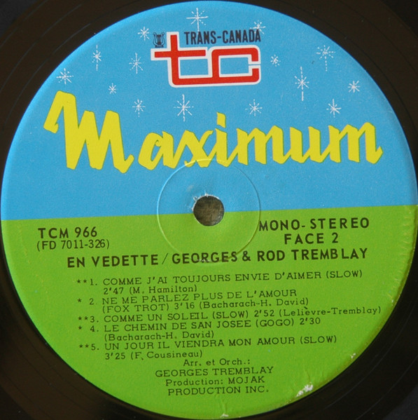 Rod Tremblay , Georges Tremblay - En Vedette, Deux Pianos | Trans-Canada (TCM-966) - 4