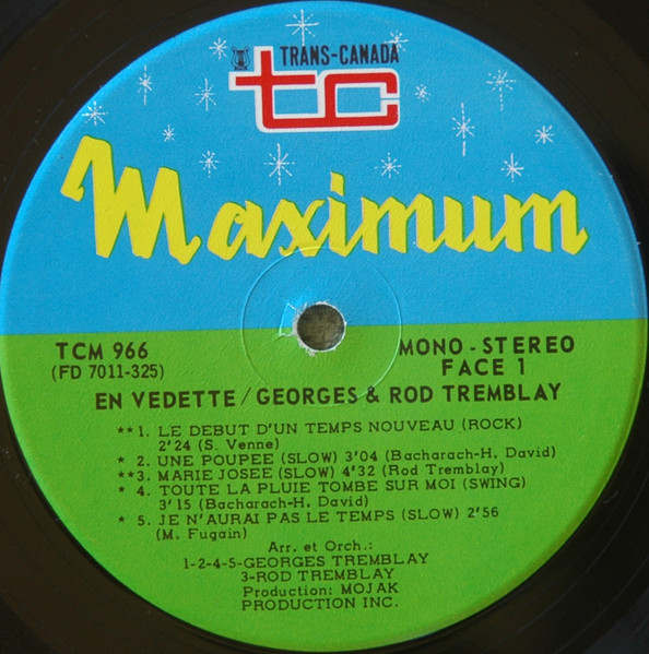 Rod Tremblay , Georges Tremblay - En Vedette, Deux Pianos | Trans-Canada (TCM-966) - 3
