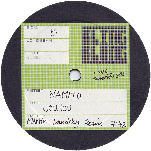 Namito - Joujou | Kling Klong (KLING 012) - 4 Namito - Joujou | Kling Klong (KLING 012) - 4