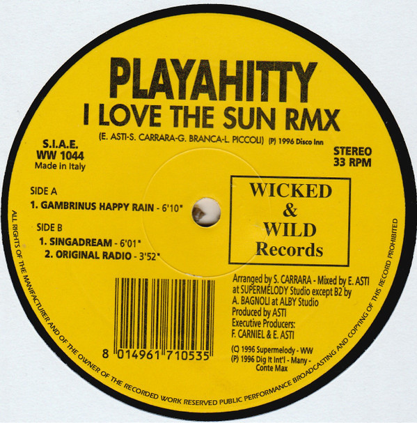 Playahitty - I Love The Sun (Remix) | Wicked & Wild Records (WW 1044) - 3 Playahitty - I Love The Sun (Remix) | Wicked & Wild Records (WW 1044) - 3