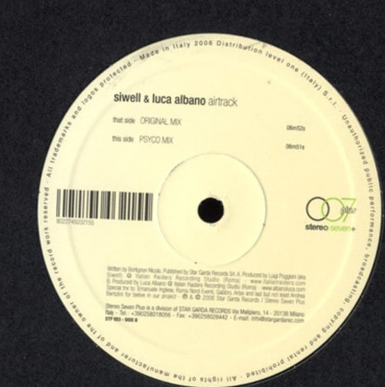 Siwell & Luca Albano - Airtrack | Stereoseven Plus (STP 023) - 2