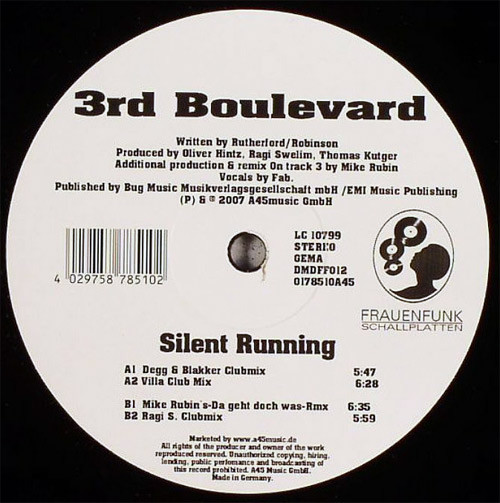 3rd Boulevard - Silent Running | Frauenfunk Schallplatten (DMDFF012) - main 3rd Boulevard - Silent Running | Frauenfunk Schallplatten (DMDFF012) - main