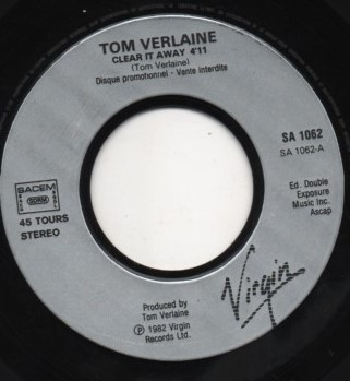 Tom Verlaine - Clear It Away | Virgin (SA 10 62)
