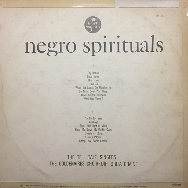 The Tell Tale Singers , The Goldenaires Choir - Negro Spirituals | Super Majestic (BBH 1.350) - 2