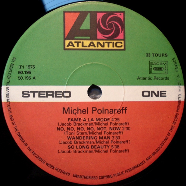 Michel Polnareff - Michel Polnareff | Atlantic (50 195) - 3
