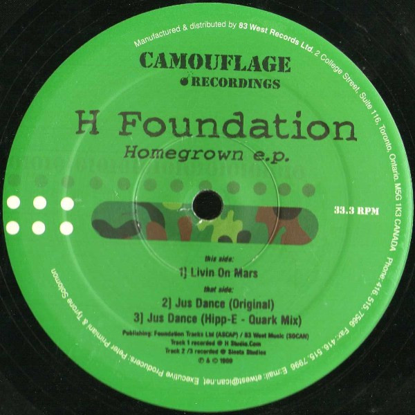 H-Foundation - Homegrown E.P. | Camouflage Recordings (CM 005)