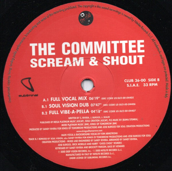 The Committee - Scream & Shout | The Club (CLUB 36-00) - 4
