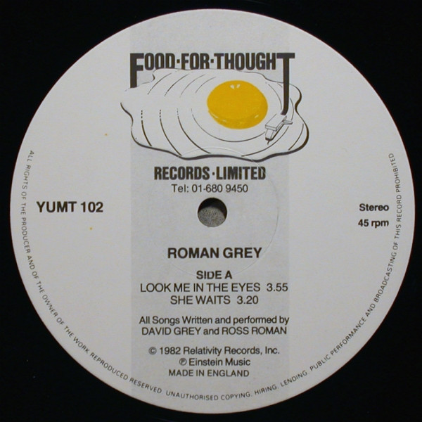 Roman Grey - Look Me In The Eyes | Food For Thought Records (YUMT 102) - 3