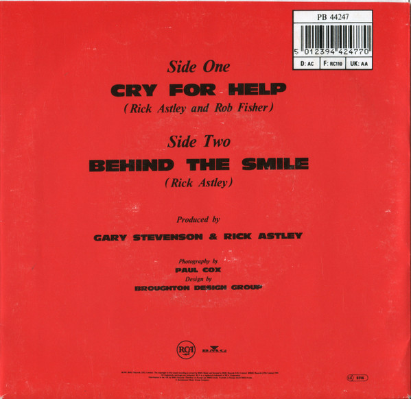 Rick Astley - Cry For Help | RCA Victor (PB 44247) - 2