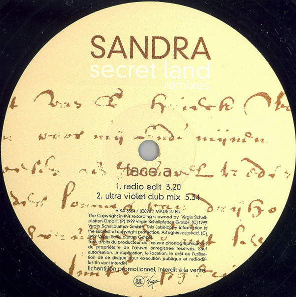 Sandra - Secret Land (Remixes) | Virgin (VISA 8364) - 3