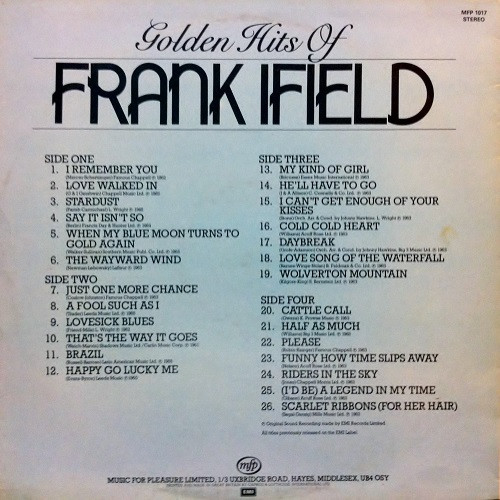 Golden Hits Of Frank Ifield