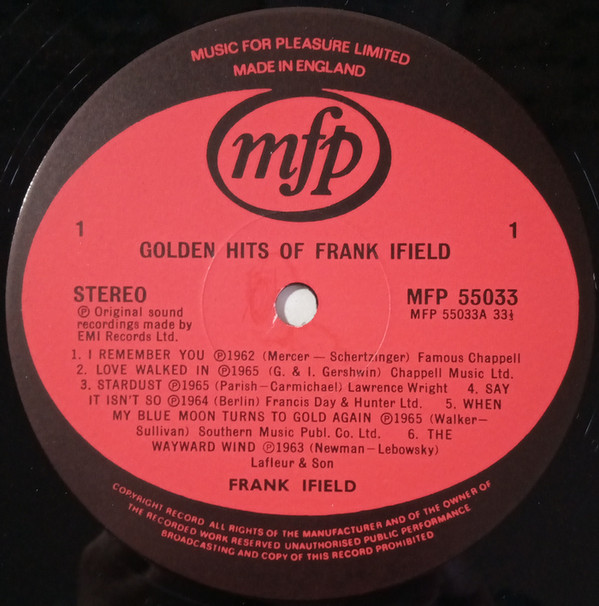 Golden Hits Of Frank Ifield