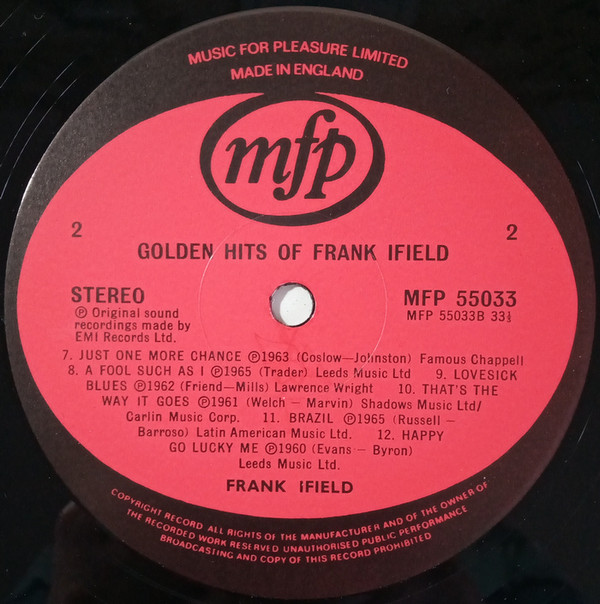 Golden Hits Of Frank Ifield