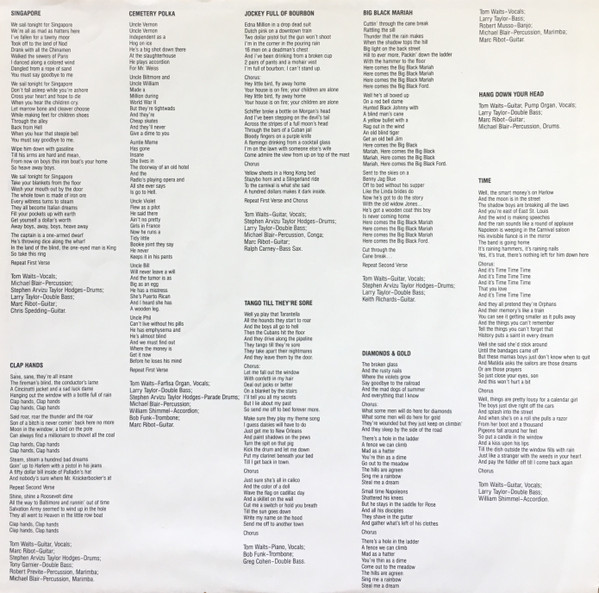 Tom Waits - Rain Dogs | Island Records (90299-1) - 5 Tom Waits - Rain Dogs | Island Records (90299-1) - 5