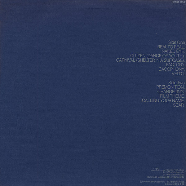Simple Minds - Real To Real Cacophony. | Zoom Records (SPART 1109) - 2 Simple Minds - Real To Real Cacophony. | Zoom Records (SPART 1109) - 2