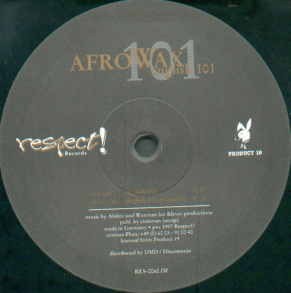 Afrowax - English 101 | Respect! Records (RES-006LIM)