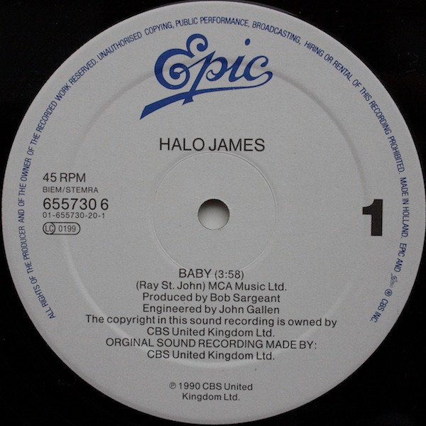 Halo James - Baby | Epic (655730 6) - 2