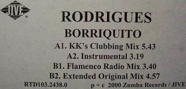Rodrigues - Borriquito | Jive (RTD 103.2438.0) - 2