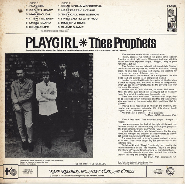 Thee Prophets - Playgirl | Kapp Records (KS-3596) - 2 Thee Prophets - Playgirl | Kapp Records (KS-3596) - 2