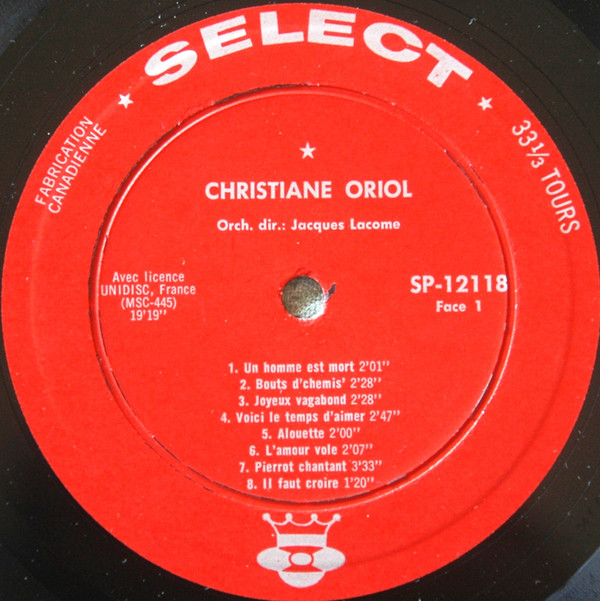 Christiane Oriol - Christiane Oriol | Select (SP-12.118) - 3 Christiane Oriol - Christiane Oriol | Select (SP-12.118) - 3