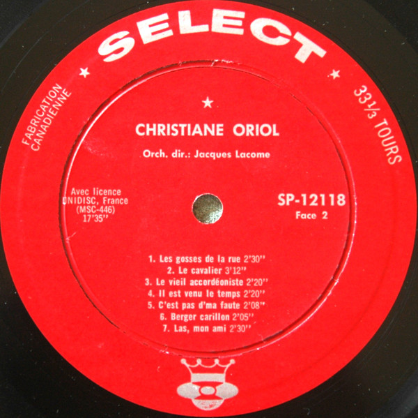 Christiane Oriol - Christiane Oriol | Select (SP-12.118) - 4 Christiane Oriol - Christiane Oriol | Select (SP-12.118) - 4