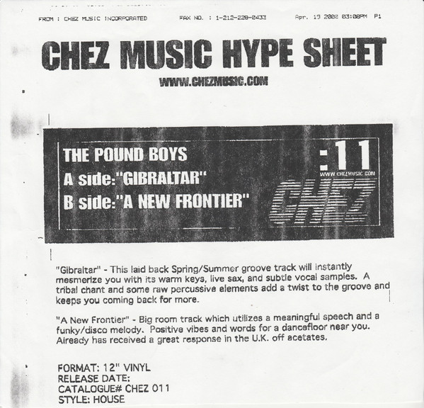 The Pound Boys - Gibraltar | Chez Music (CHEZ-011) - 3