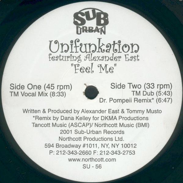 Unifunkation Featuring Alexander East - Feel Me | Sub-Urban (SU - 56) - main