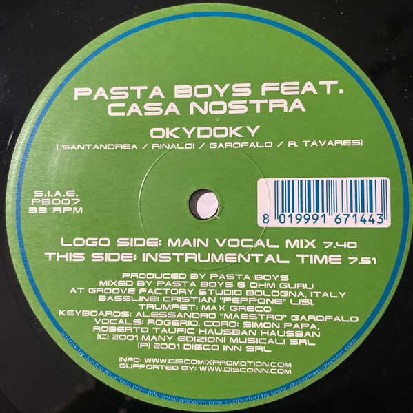 Pasta Boys - Okydoky | Pastaboys Records (PB007) - 2